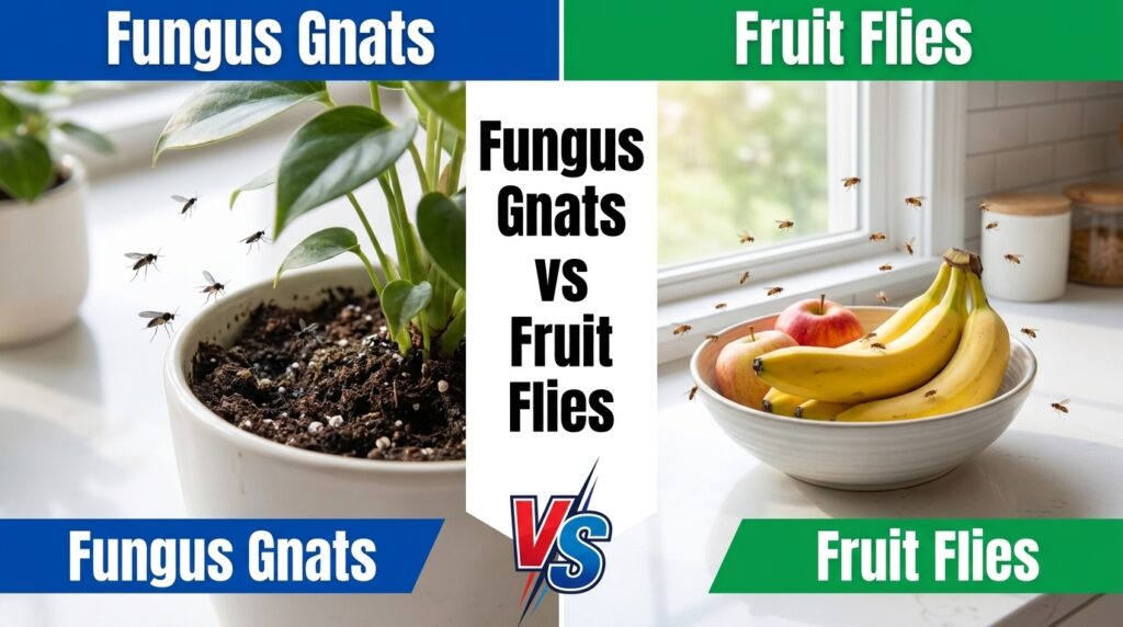 Fungus Gnats vs Fruit Flies
