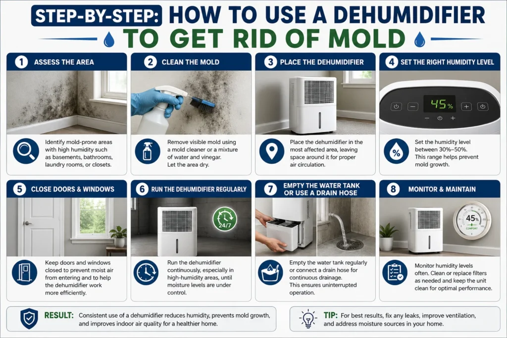 Step-by-Step: How to Use a Dehumidifier to Get Rid of Mold