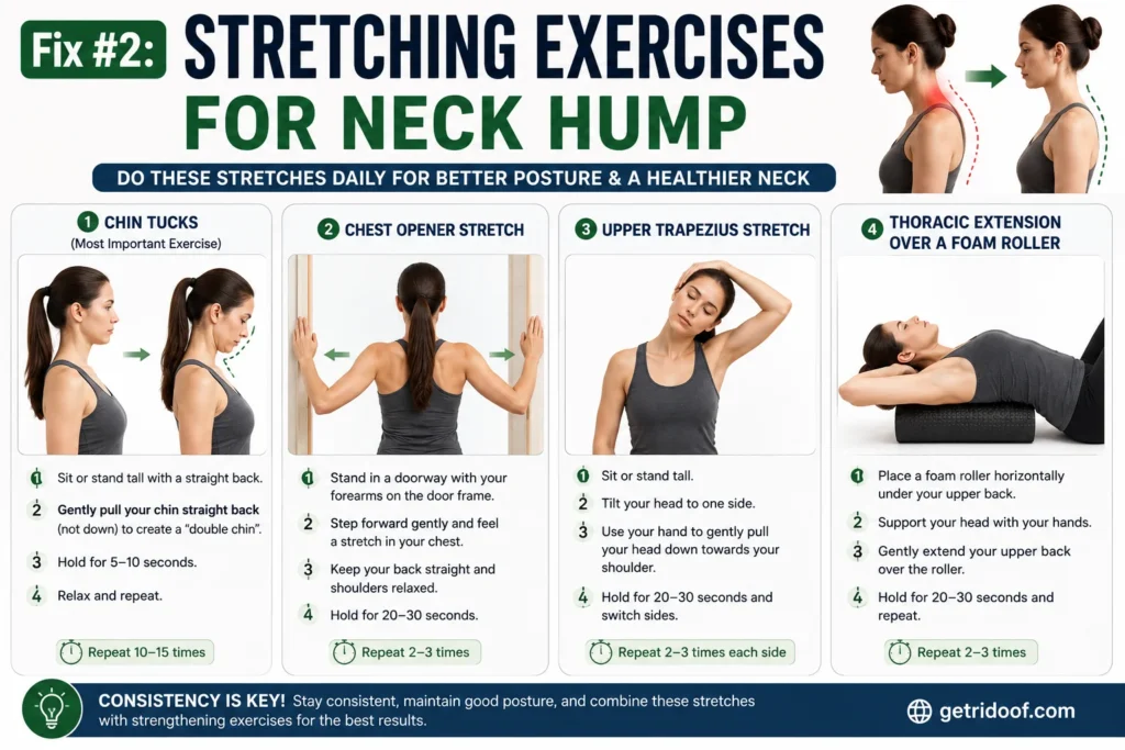  Stretching Exercises for Neck Hump