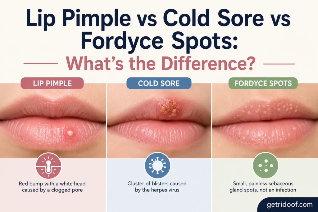 Lip Pimple vs Cold Sore vs Fordyce Spots: What's the Difference?
